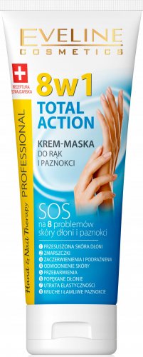 Eveline Cosmetics - Hand & Nail Therapy Professional - TOTAL ACTION - 8-in-1 hand and nail cream mask - 75 ml