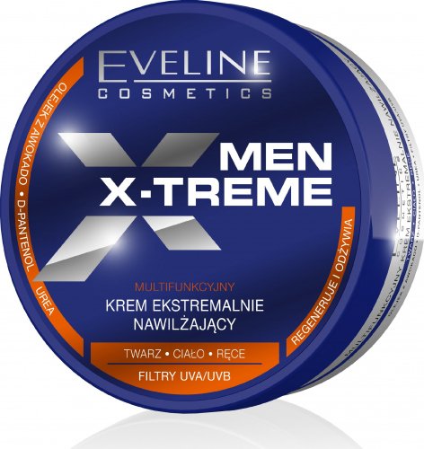 Eveline Cosmetics - MEN X-TREME - Silnie nawilżający krem do twarzy, ciała i rąk dla mężczyzn - 200 ml