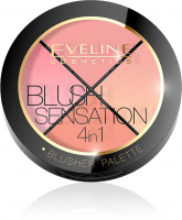Eveline Cosmetics - BLUSH SENSATION 4IN1 - BLUSHER PALETTE - Paleta 4 róży do twarzy
