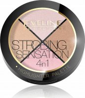 Eveline Cosmetics - STROBING SENSATION 4in1 - HIGHLIGHTER PALETTE - Paleta 4 rozświetlaczy