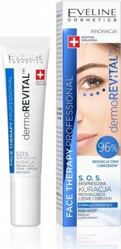 Eveline Cosmetics - FACE THERAPY PROFESSIONAL SOS - Ekspresowa kuracja pod oczy redukująca cienie i obrzęki - 15 ml