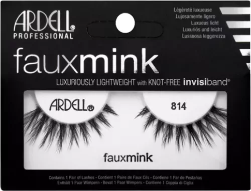 ARDELL - FAUX MINK - Luxuriously Lightweight with invisiband - Artificial strip eyelashes - 814