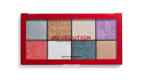 MAKEUP REVOLUTION - PRESSED GLITTER PALETTE - A palette of 8 pressed brocades