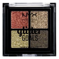 NYX Professional Makeup - Glitter Goals Cream Glitter Palette - Paleta 4 brokatowych cieni do powiek - 02 GALACTICA