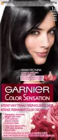 GARNIER - COLOR SENSATION - Permanent Hair Coloring Cream - 1.0 Ultra Onyx Black