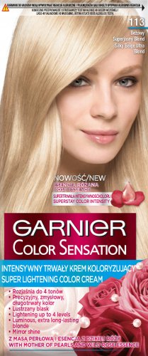 GARNIER - COLOR SENSATION - Permanent hair coloring cream - 113 Silky Beige Ultra Blonde