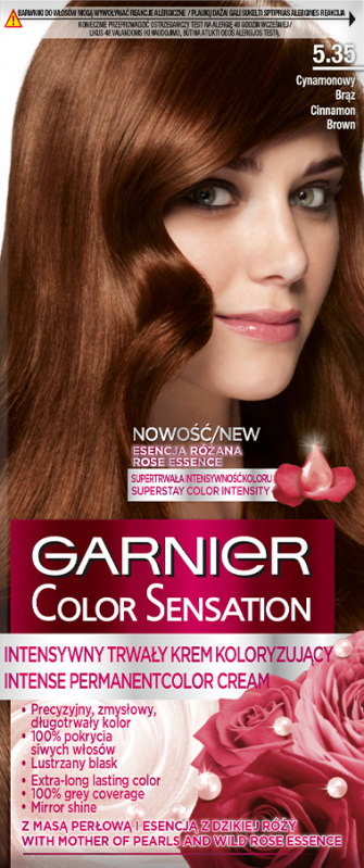 GARNIER - COLOR SENSATION - Permanent hair coloring cream  Cinnamon  Brown