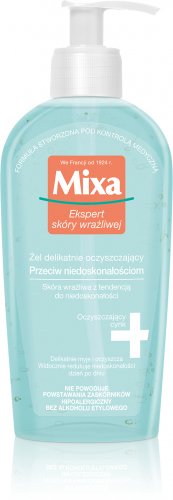 MIXA - Delikatnie oczyszczający żel do skóry wrażliwej i z niedoskonałościami - 200 ml