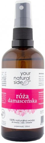 Your Natural Side - 100% naturalna woda z róży damasceńskiej - 100 ml - Spray