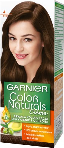 GARNIER - COLOR NATURALS Creme - Trwała, odżywcza koloryzacja do włosów - 4 Brąz