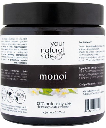 Your Natural Side - 100% naturalny olej monoi - 100 ml
