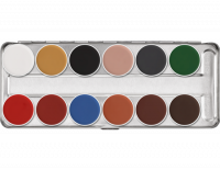 KRYOLAN - AQUACOLOR - Paleta 12 farb wodnych do malowania twarzy - ART. 1104 - B - B