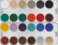 KRYOLAN - AQUACOLOR Make up Palette - A palette of 24 water based face paints - ART. 1108