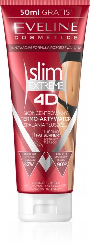 Eveline Cosmetics - Slim Extreme 4D - Thermo Fat Burner - Antycellulitowe serum wyszczuplające - 200 ml + 50 ml