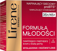 Lirene - Formuła Młodości - Nawilżająco-napinający krem do twarzy z białą perłą - 35+/45+ Dzień - 50 ml