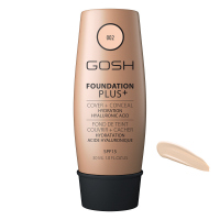 GOSH - FOUNDATION PLUS + - COVER + CONCEAL - 2in1 - 002 - IVORY - 002 - IVORY