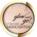 Eveline Cosmetics - Glow and Go! Strobe Highlighter - Wypiekany rozświetlacz do twarzy - 01 - CHAMPAGNE - 01 - CHAMPAGNE