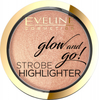 Eveline Cosmetics - Glow and Go! Strobe Highlighter - Wypiekany rozświetlacz do twarzy - 02 - GENTLE GOLD - 02 - GENTLE GOLD