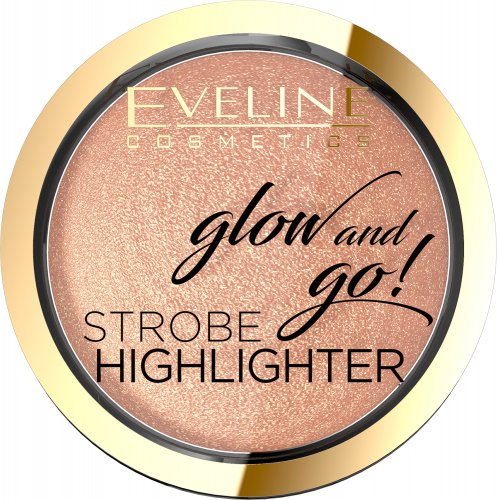 EVELINE COSMETICS - Glow and Go! Strobe Highlighter - Baked face highlighter - 02 - GENTLE GOLD