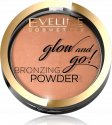 Eveline Cosmetics - Glow and Go! Bronzing Powder - Wypiekany bronzer  - 02 JAMAICA BAY - 02 JAMAICA BAY