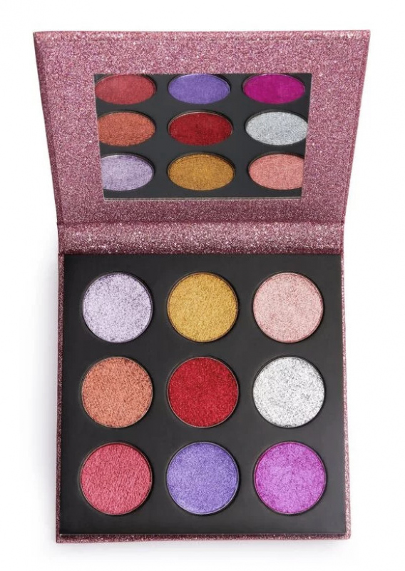 MAKEUP REVOLUTION PRESSED GLITTER PALETTE Palette of 9 pressed