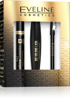EVELINE - Cosmetics Gift Set - Zestaw prezentowy kosmetyków do makijażu oczu - Big Volume Lash Mascara + Eyeliner Pencil + Eyebrow Corrector 5in1