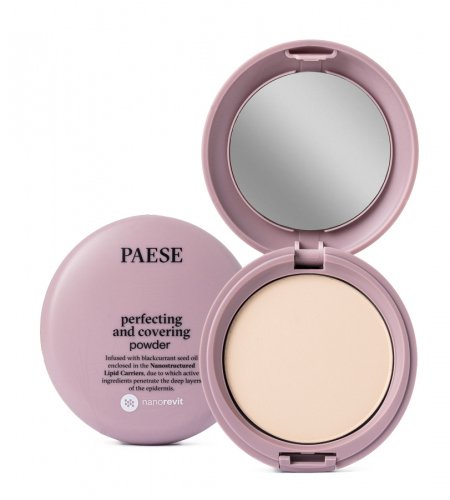 PAESE - Nanorevit - Perfecting and Covering Powder - Matujący puder do twarzy  - 02 PORCELAIN