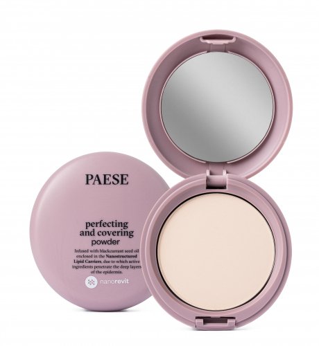 PAESE - Nanorevit - Perfecting and Covering Powder - Matujący puder do twarzy  - 01 IVORY