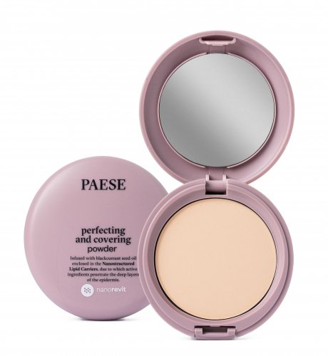 PAESE - Nanorevit - Perfecting and Covering Powder - Matujący puder do twarzy  - 03 SAND