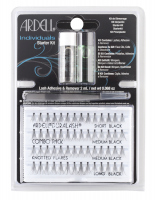 ARDELL - Individuals Starter Kit - Knotted Flares - Zestaw kępek + pęseta, klej i preparat do usuwania