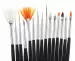 Inter-Vion - Set Of Brushes for Nail Art - Zestaw 15 pędzelków do zdobienia paznokci