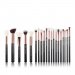 JESSUP - Individual Brushes Set - Set of 20 make-up brushes - T165 Black / Rose Gold