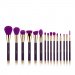 JESSUP - Colorful Brushes Set - Set of 15 make-up brushes - T114 Purple / Dark Violet
