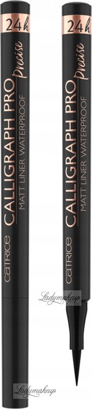 Catrice - CALLIGRAPH PRO Precise - Matt Liner Waterproof - Waterproof, matte  eyeliner in a pen - 010 Intense Black