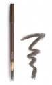 PAESE - POWDER BROW PENCIL - Powder eyebrow pencil with a brush - DARK BROWN - DARK BROWN