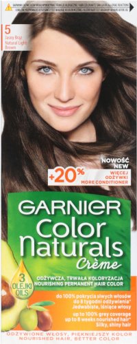 GARNIER - COLOR NATURALS Creme - Trwała, odżywcza koloryzacja do włosów - 5 Jasny Brąz