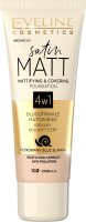 Eveline Cosmetics - SATIN MATT FOUNDATION - מייקאפ מט-מכסה לפנים 4 ב-1 - 102 - VANILLA