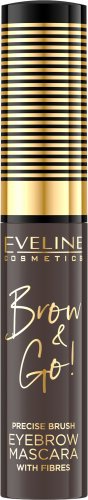 Eveline Cosmetics - BROW & GO Eyebrow Mascara - Tusz do brwi - 02 - DARK