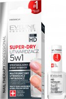 Eveline Cosmetics - NAIL THERAPY PROFESSIONAL - SUPER DRY - Multifunctional hardener and dryer 5in1 - 12 ml