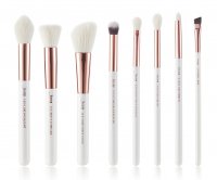 JESSUP - Individual Brushes Set - Set of 8 make-up brushes - T218 White / Rose Gold