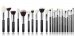 JESSUP - Individual Brushes Set - Set of 25 make-up brushes - T175 Black / Silver