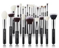 JESSUP - Individual Brushes Set - Set of 25 make-up brushes - T175 Black / Silver