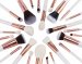 JESSUP - Individual Brushes Set - Set of 25 make-up brushes - T215 White / Rose Gold