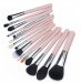 JESSUP - Essential Brushes Set - Set of 15 make-up brushes - T094 Pink / Silver