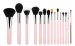 JESSUP - Essential Brushes Set - Set of 15 make-up brushes - T094 Pink / Silver