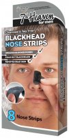 7th Heaven (Montagne Jeunesse) - Charcoal & Tea Tree Blackhead Nose Strips - Oczyszczające plastry na nos dla mężczyzn - 8 szt.