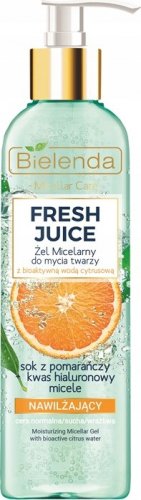 Bielenda - Fresh Juice - Moisturizing Micellar Gel with Bioactive Citrus Water - Nawilżający żel micelarny do mycia twarzy z bioaktywną wodą cytrusową - 190 g