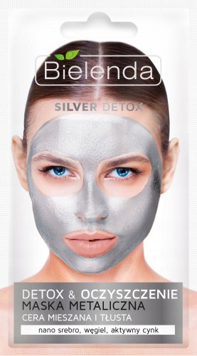 Bielenda - Silver Detox & Cleansing Metallic Face Mask - Detox & Cleansing Metallic mask - 8 g