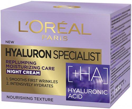 L'Oréal - HYALURON SPECIALIST NIGHT CREAM - Przeciwzmarszczkowy krem do twarzy na noc - 50 ml
