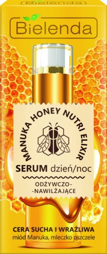 Bielenda - Manuka Honey Nutri Elixir - Nourishing & Moisturising Serum - Day/Night - Odżywczo-nawilżające serum - Dzień/Noc - 30 g